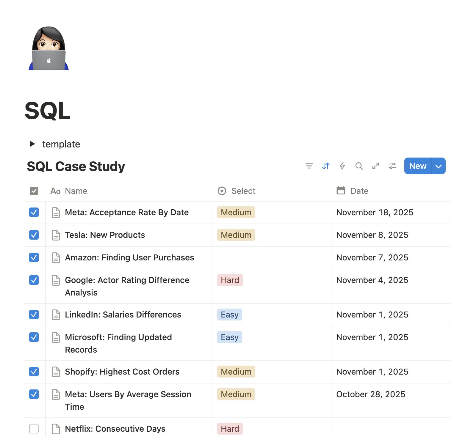 Image of a data project:SQL Case Study